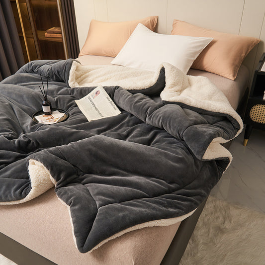 Reversible sherpa throw blanket - Ivy Quarter