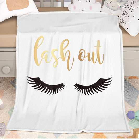 Plush fluffy lash print throw blanket - Ivy Quarter