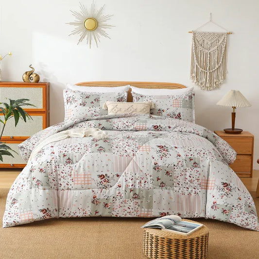 Floral patchwork queen comforter set - Ivy Quarter