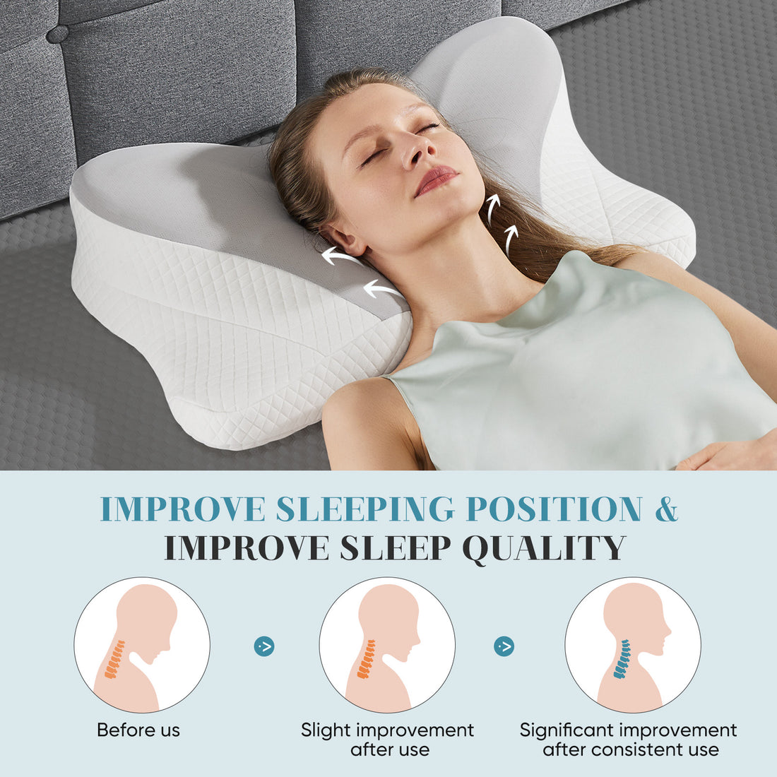 Contoured foam neck support pillow, photo 4