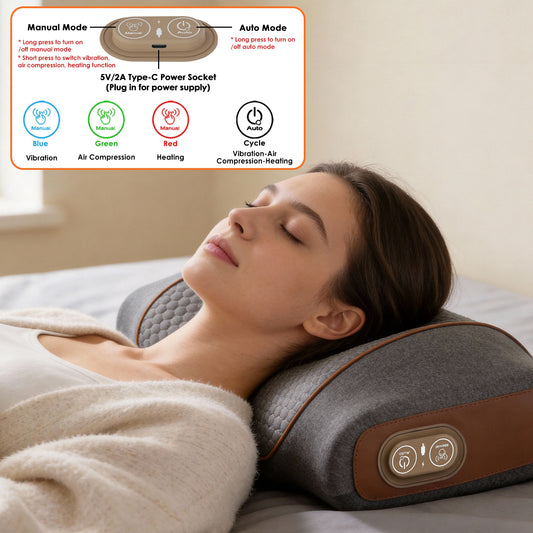 3-in-1 heated neck massage pillow