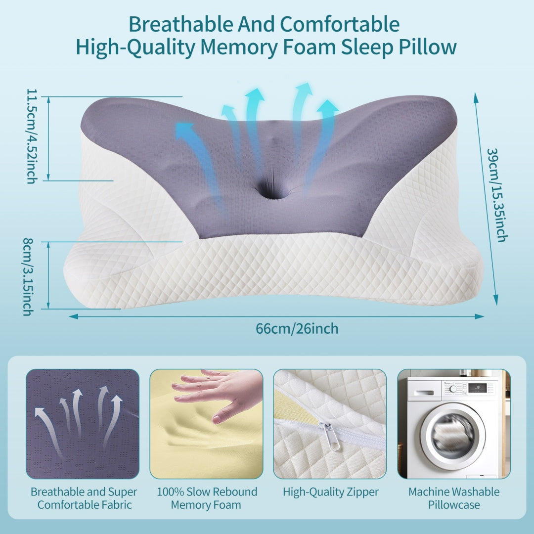 Ergonomic memory foam neck pillow, photo 10