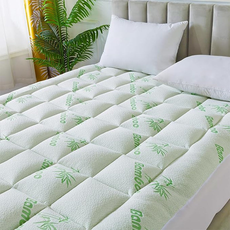 Plush bamboo rayon mattress topper, view 3