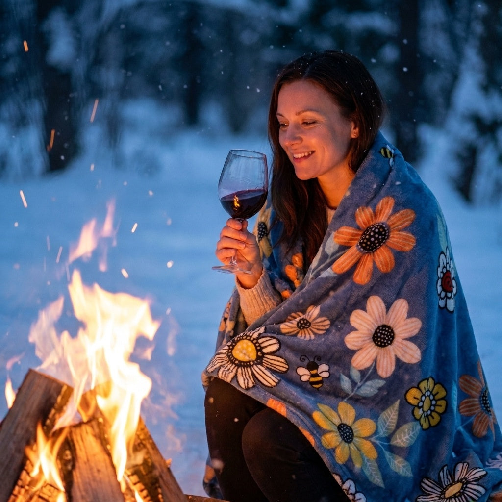 Soft fleece throw blanket - Ivy Quarter