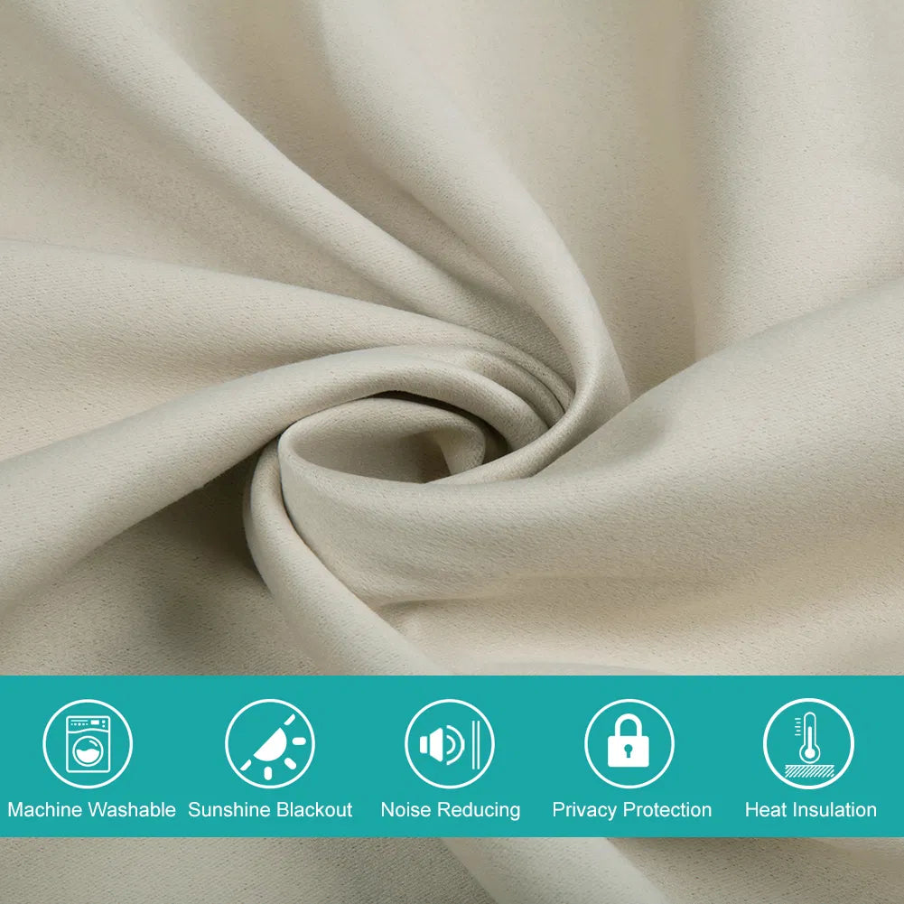 Thermal blackout curtains with grommets, photo 6