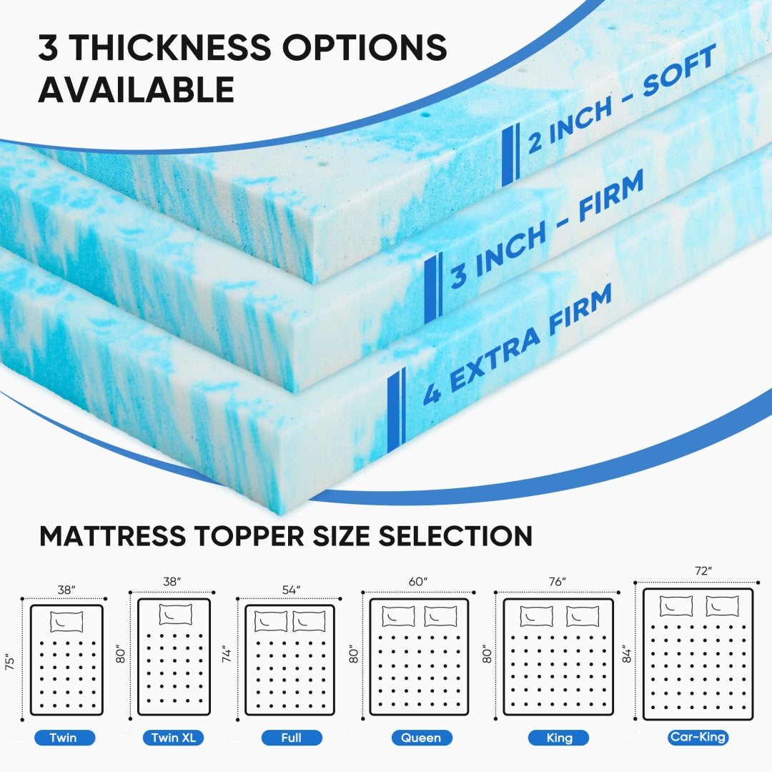 Cooling gel memory foam mattress topper, photo 5