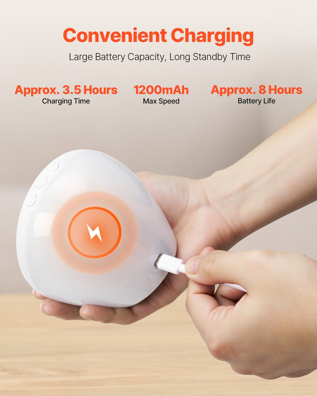 White noise sound machine with night light, view 4