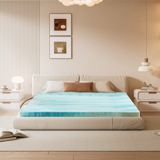 Cooling gel memory foam mattress topper - Ivy Quarter