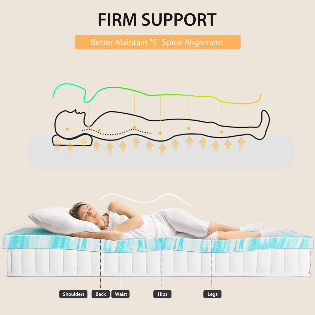 Cooling gel memory foam mattress topper, photo 2