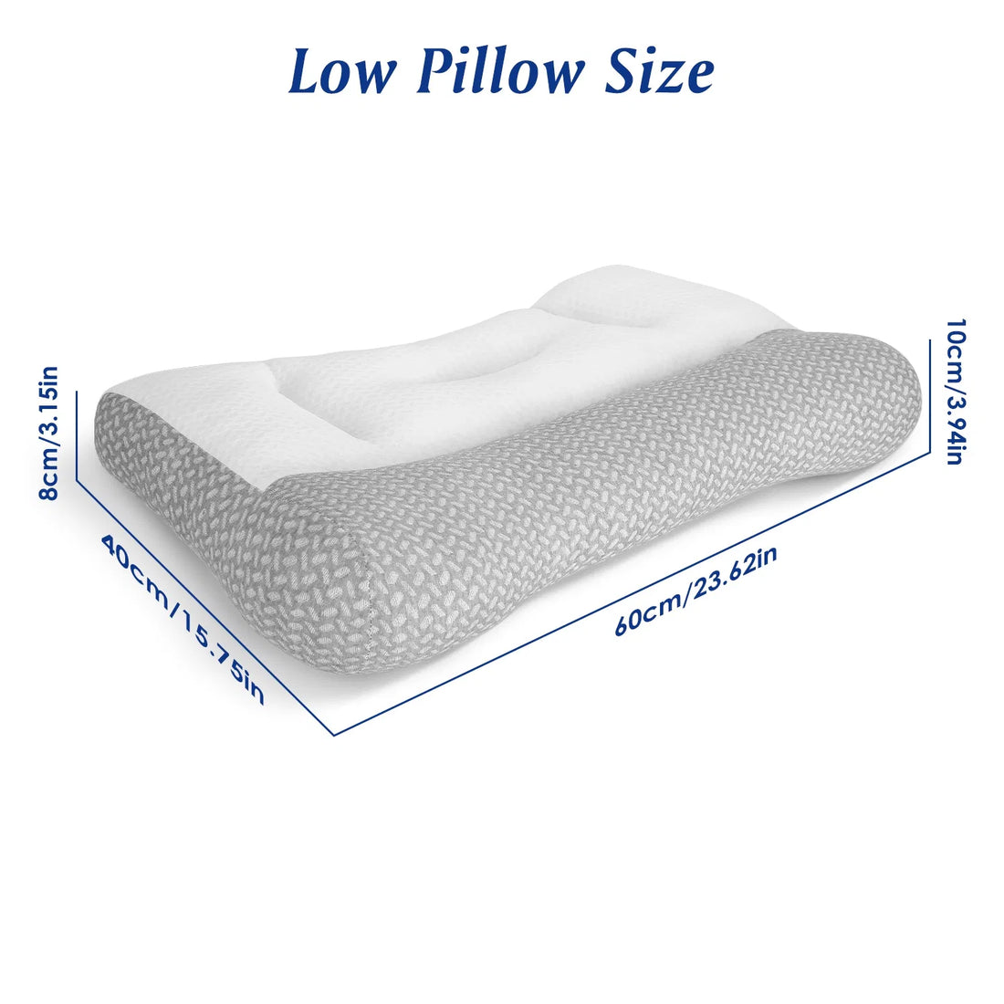 Dual height contoured bed pillow, photo 9