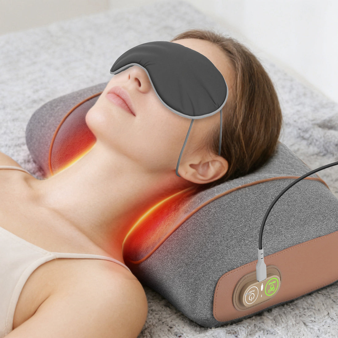 3-in-1 heated neck massage pillow, view 7