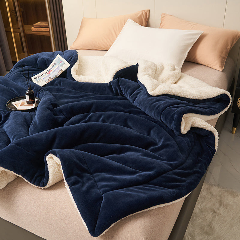Reversible sherpa throw blanket, photo 3