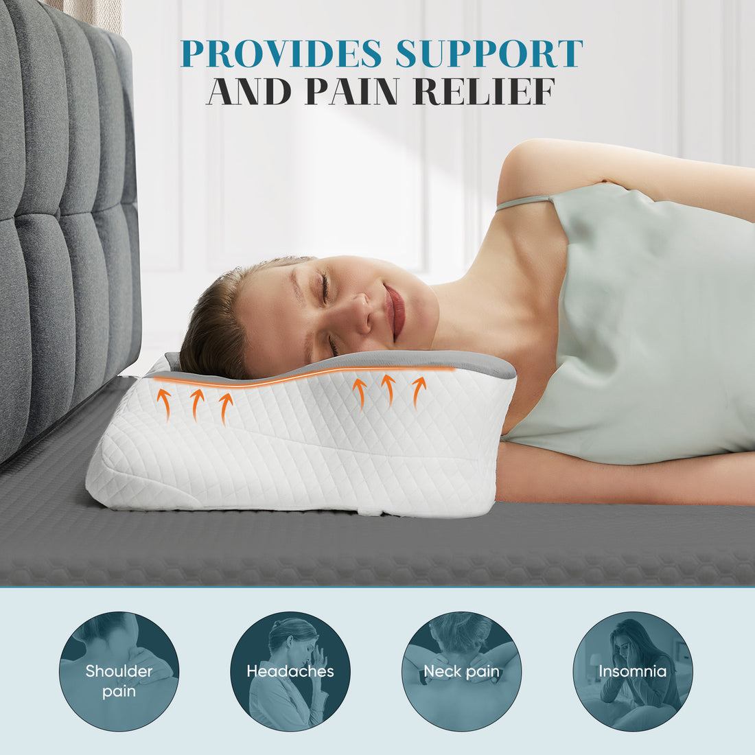 Contoured foam neck support pillow, photo 8