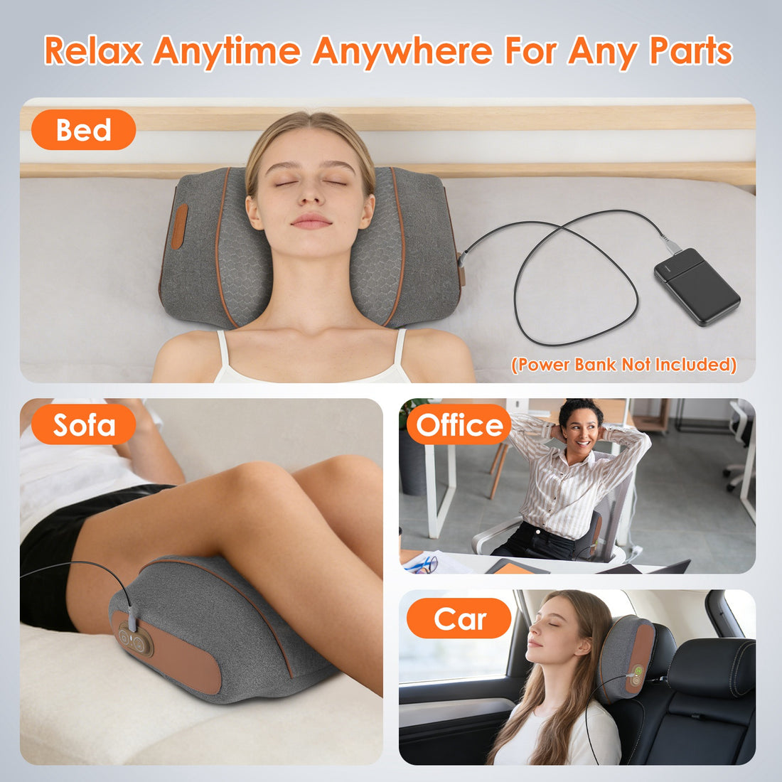 3-in-1 heated neck massage pillow, view 10