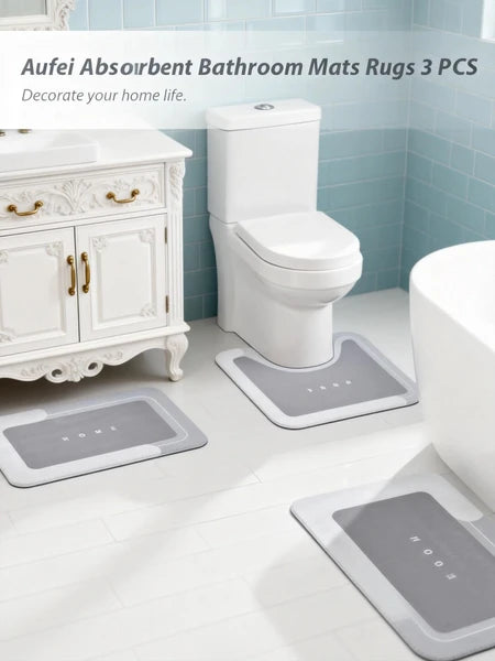 Absorbent bath mat set 3 pieces, photo 4