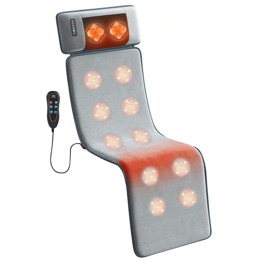 Gray full body massage mat with heat