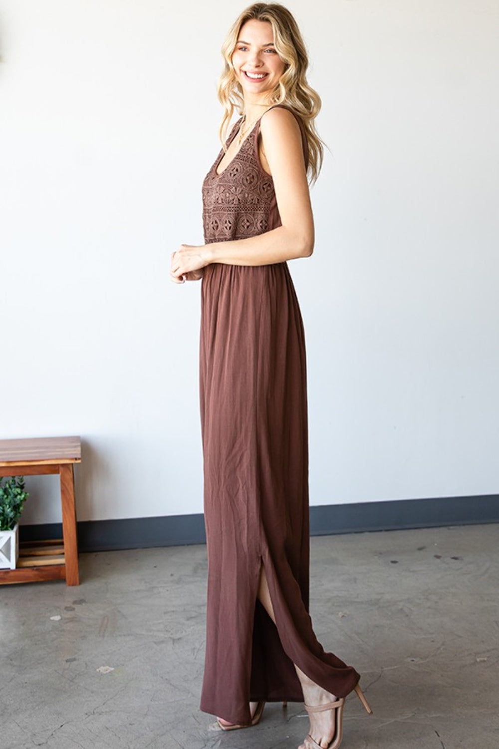 Tie Back Wide Leg Jumpsuit