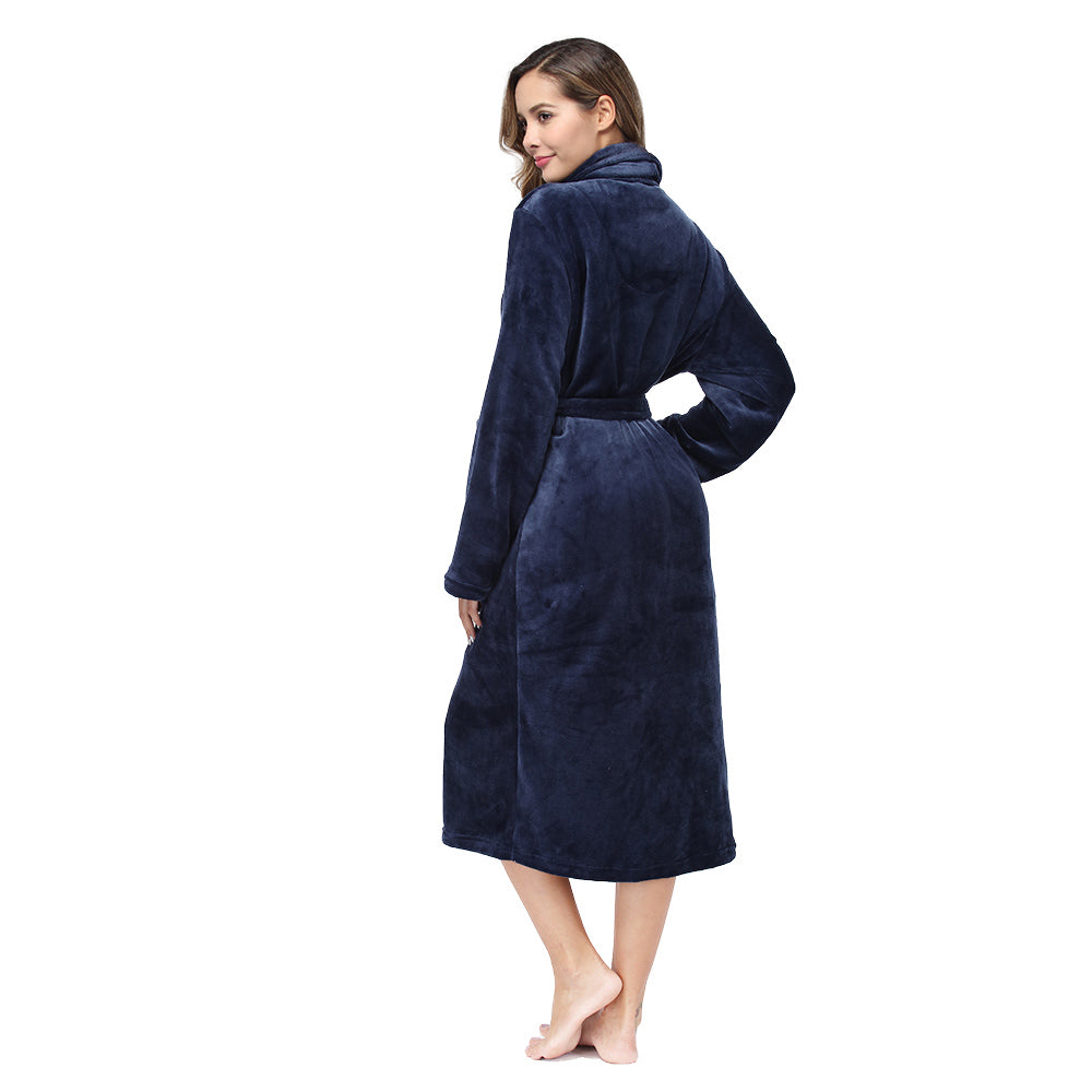 Women's shawl collar long bathrobe, photo 6