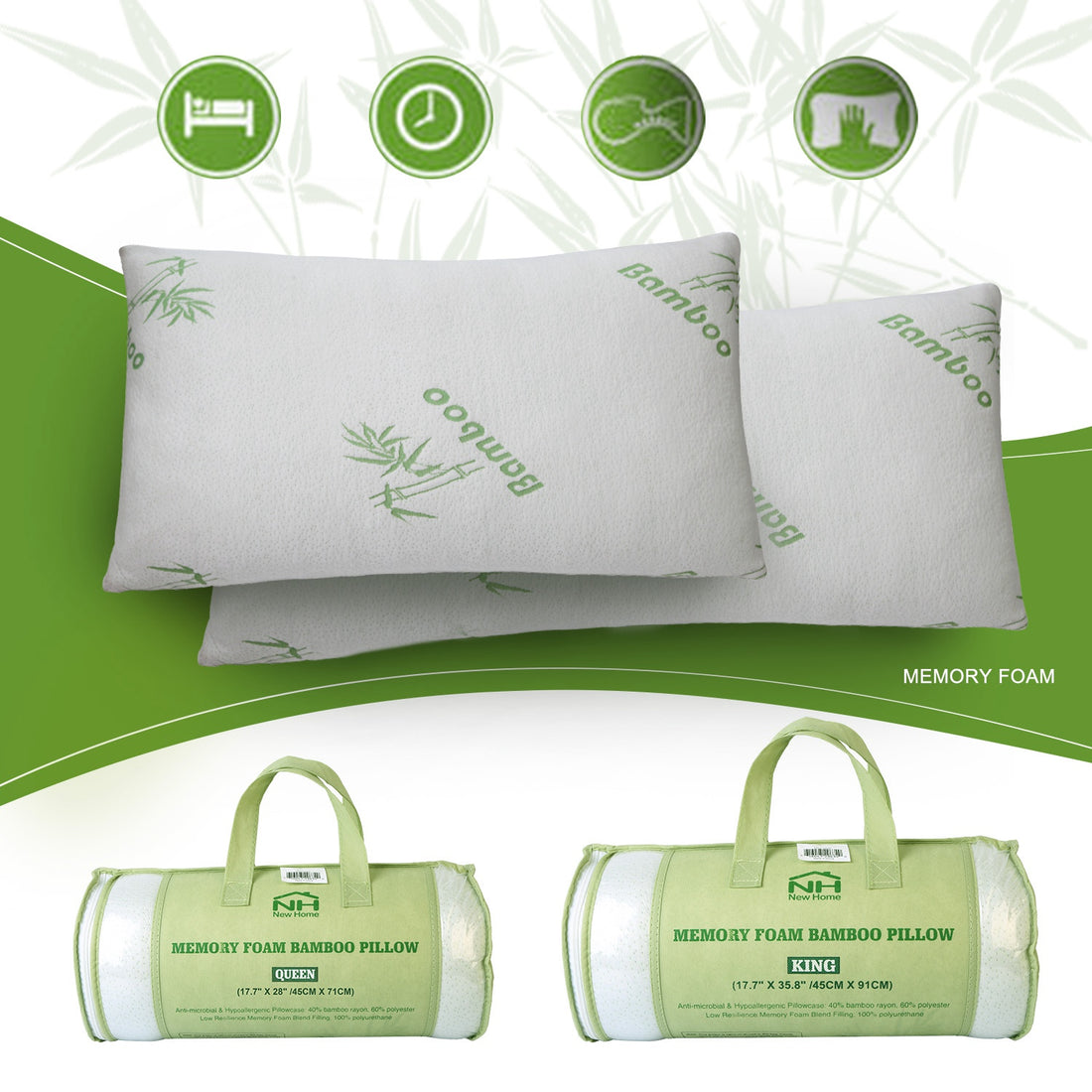 Bamboo shredded memory foam pillow, photo 9
