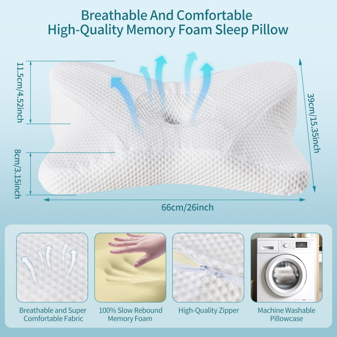 Ergonomic memory foam neck pillow, photo 3