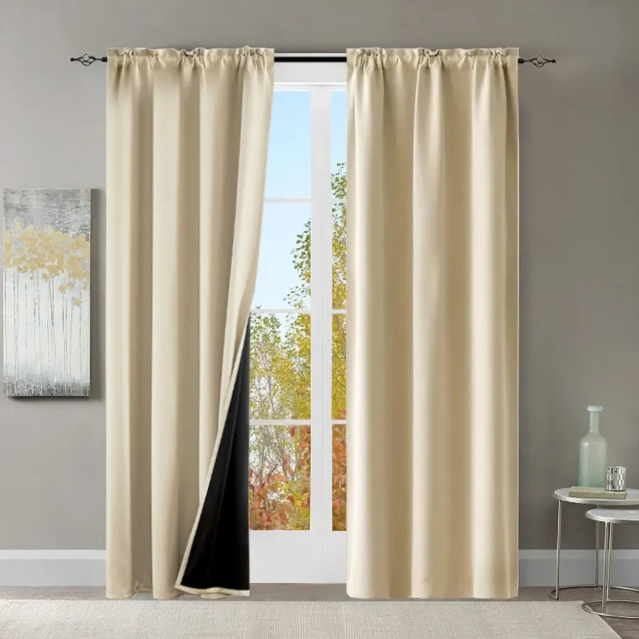 Thermal blackout curtains with grommets, photo 2