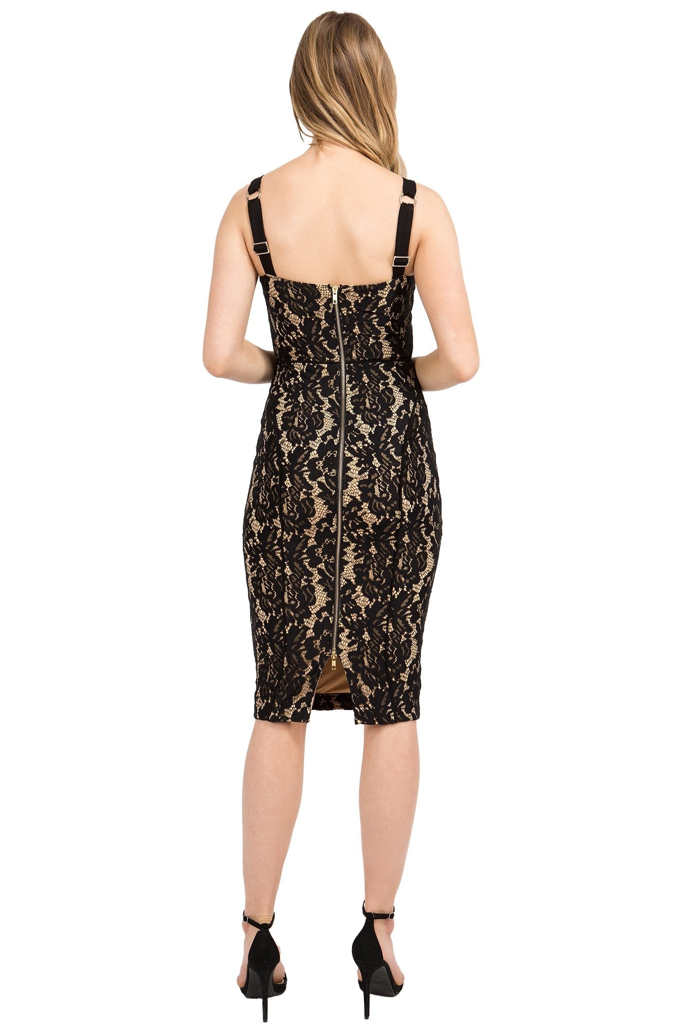 Bianca Lace Bodycon Midi Dress