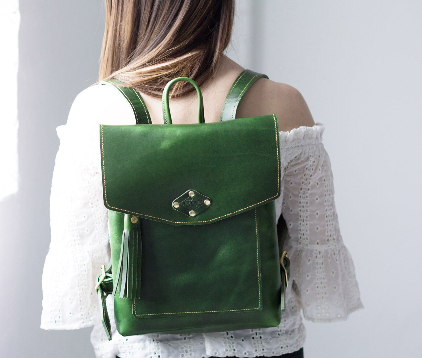 Leather Rucksack Backpack