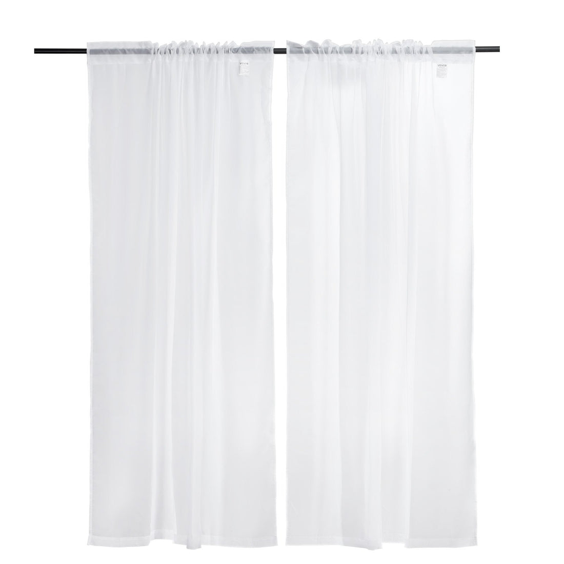 White sheer curtains, 2 panels, view 7