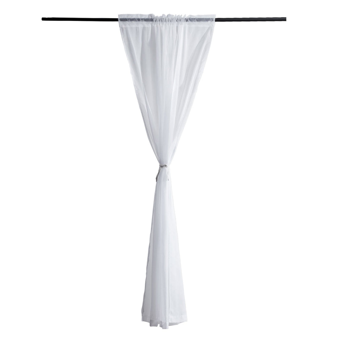 White sheer curtains, 2 panels, view 3