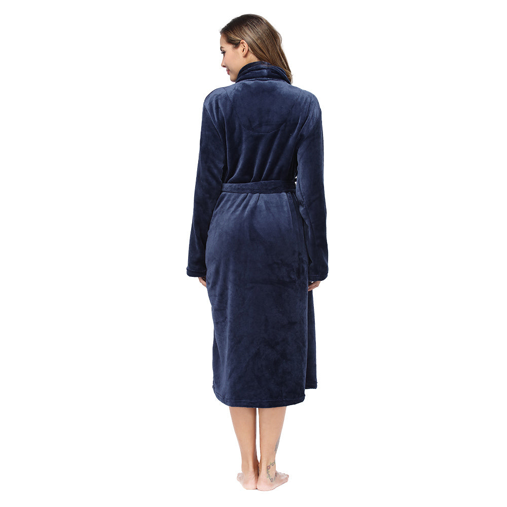 Women's shawl collar long bathrobe, photo 5