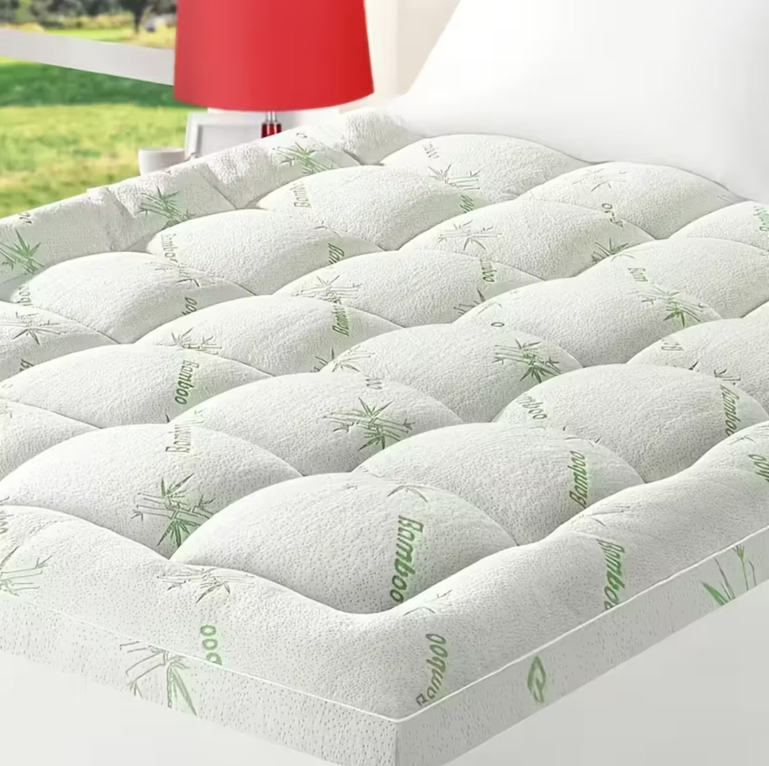 Plush bamboo rayon mattress topper, view 7