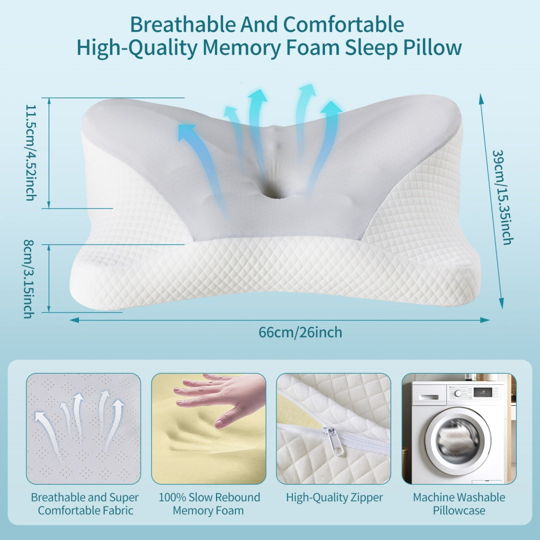 Ergonomic memory foam neck pillow, photo 9