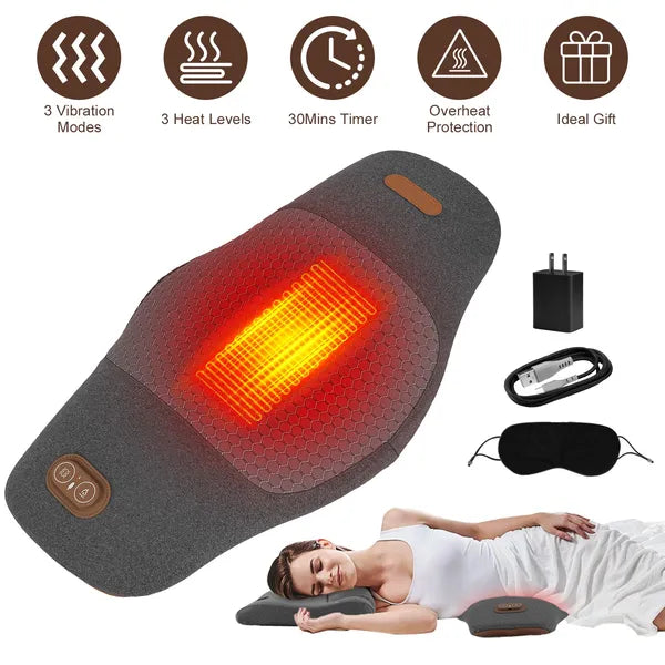 Electric lumbar massage pillow with heat, view 2